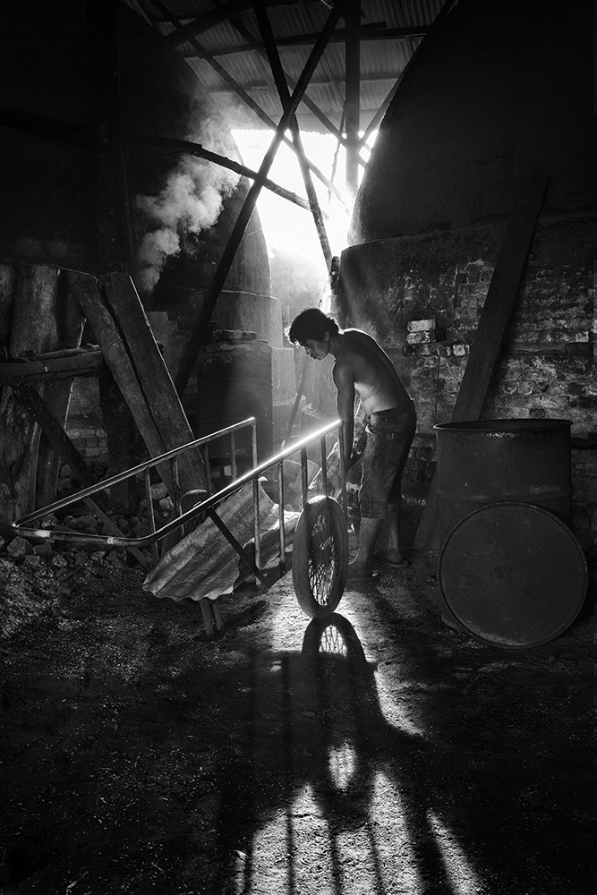 Daily Works at Charcoal Factory