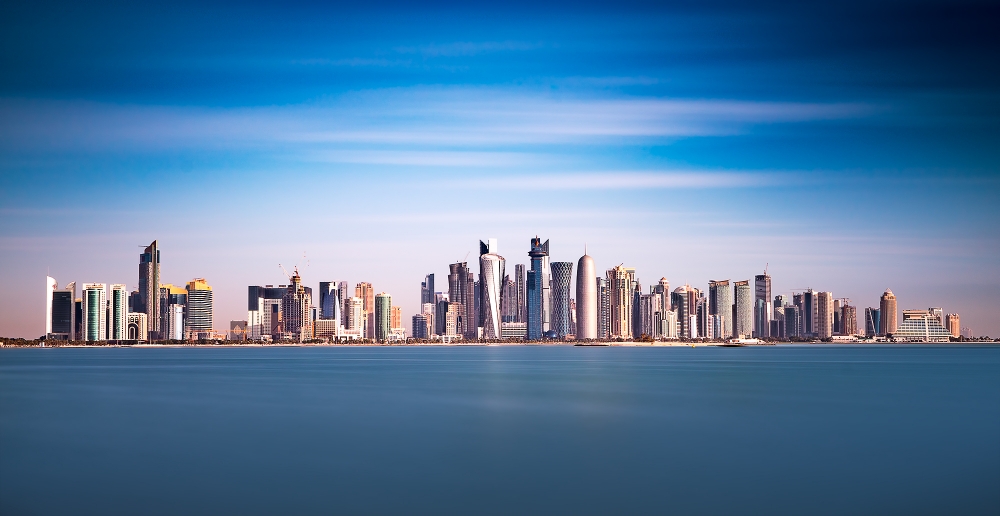 Doha Skyline in Color