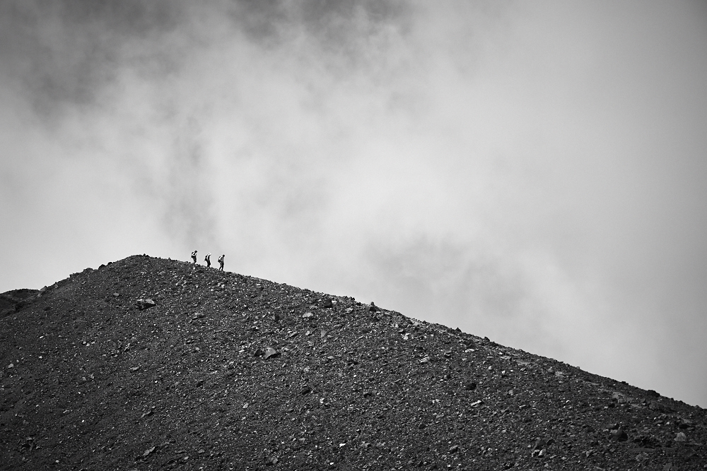 ridgeline and mountaineers