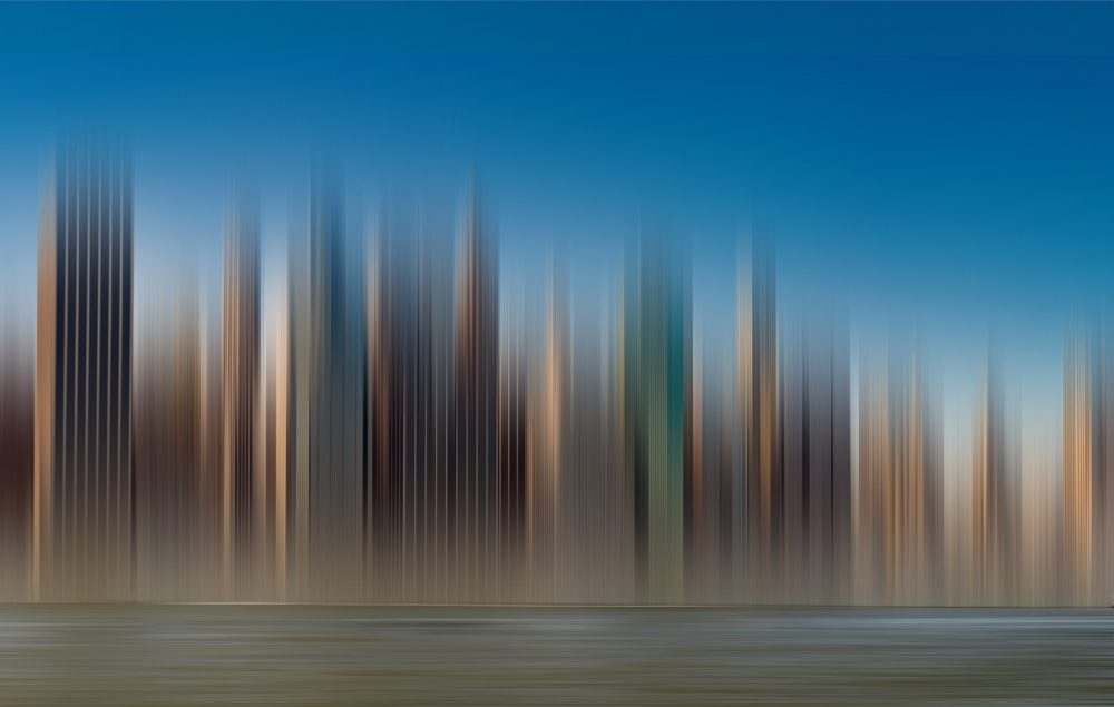Abstract Image of New York Skyline With Waterfront