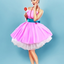 Pop Art Candy Girl