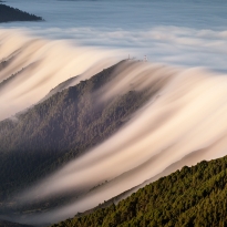 Clouds waterfall