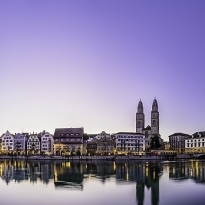 Zurich in the early morning.