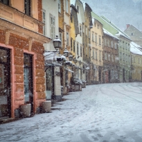 A snowy day in Ljubljana