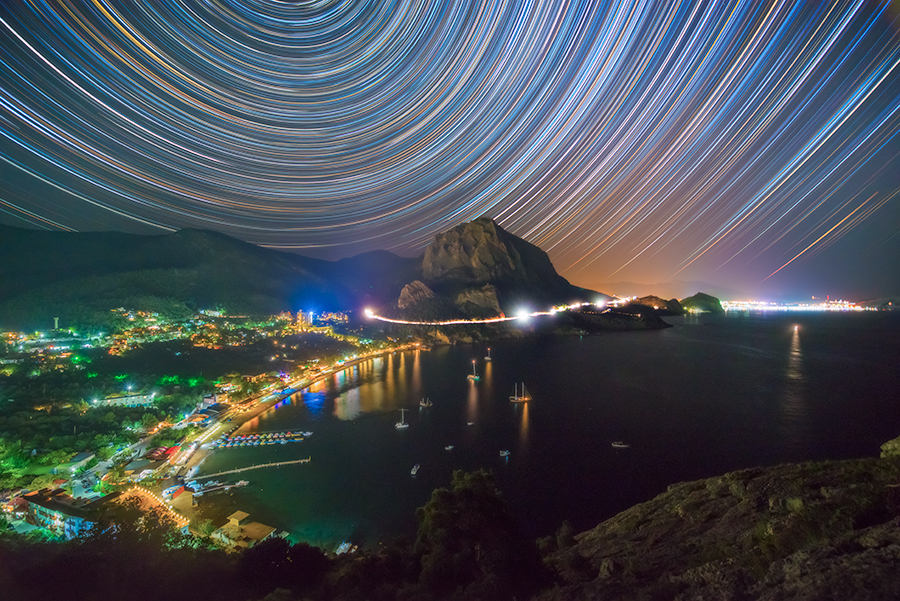 Crimea under the night sky