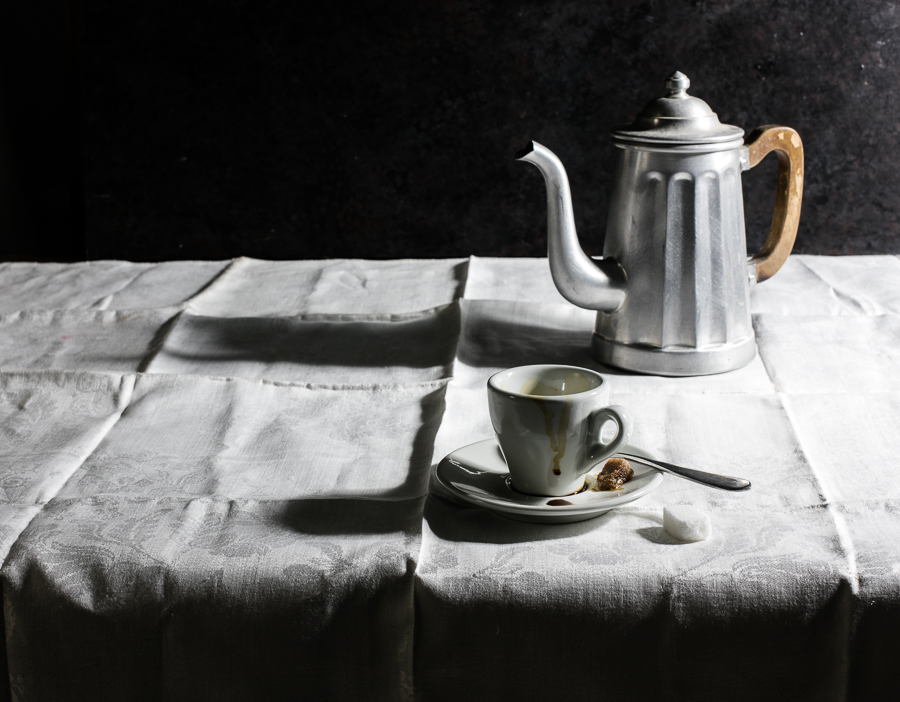 Three Tables. An Edward Hopper Tribute