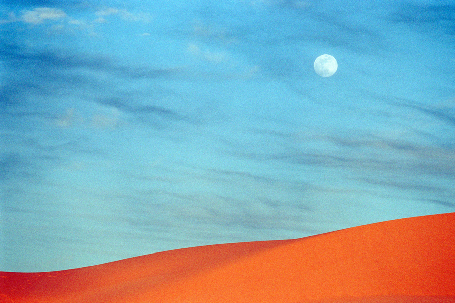 Moon in the desert