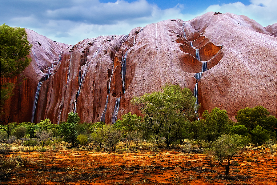 Waterfalls on Uluru