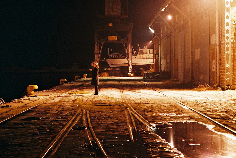 Night in the harbor