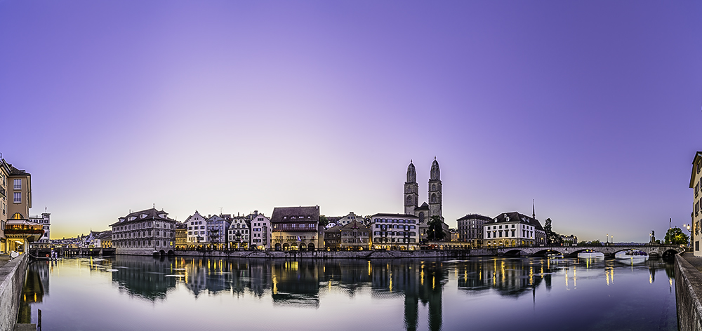 Zurich in the early morning.