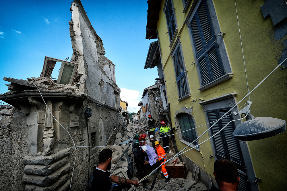 Earthquake center Italy