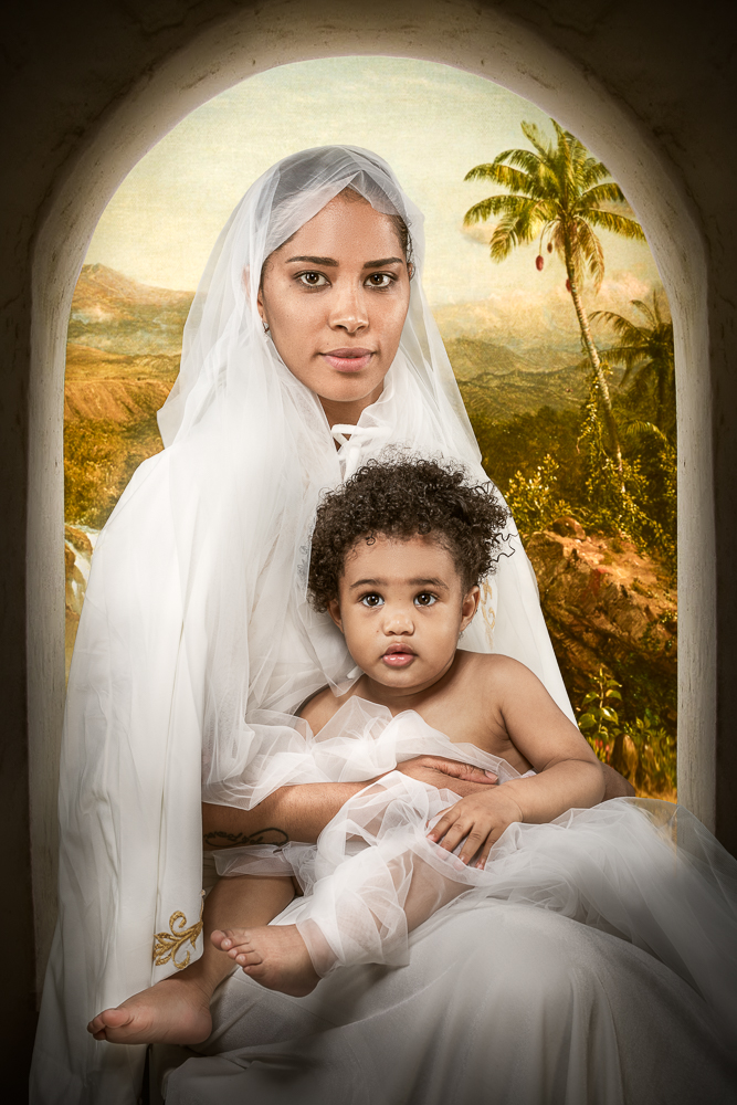 Ethnic Madonna and child
