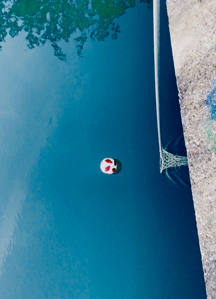floating ball in a river