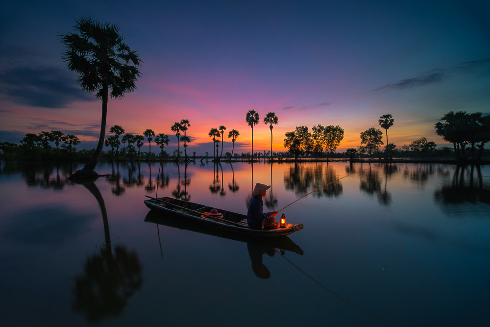 Fishing at dawn	