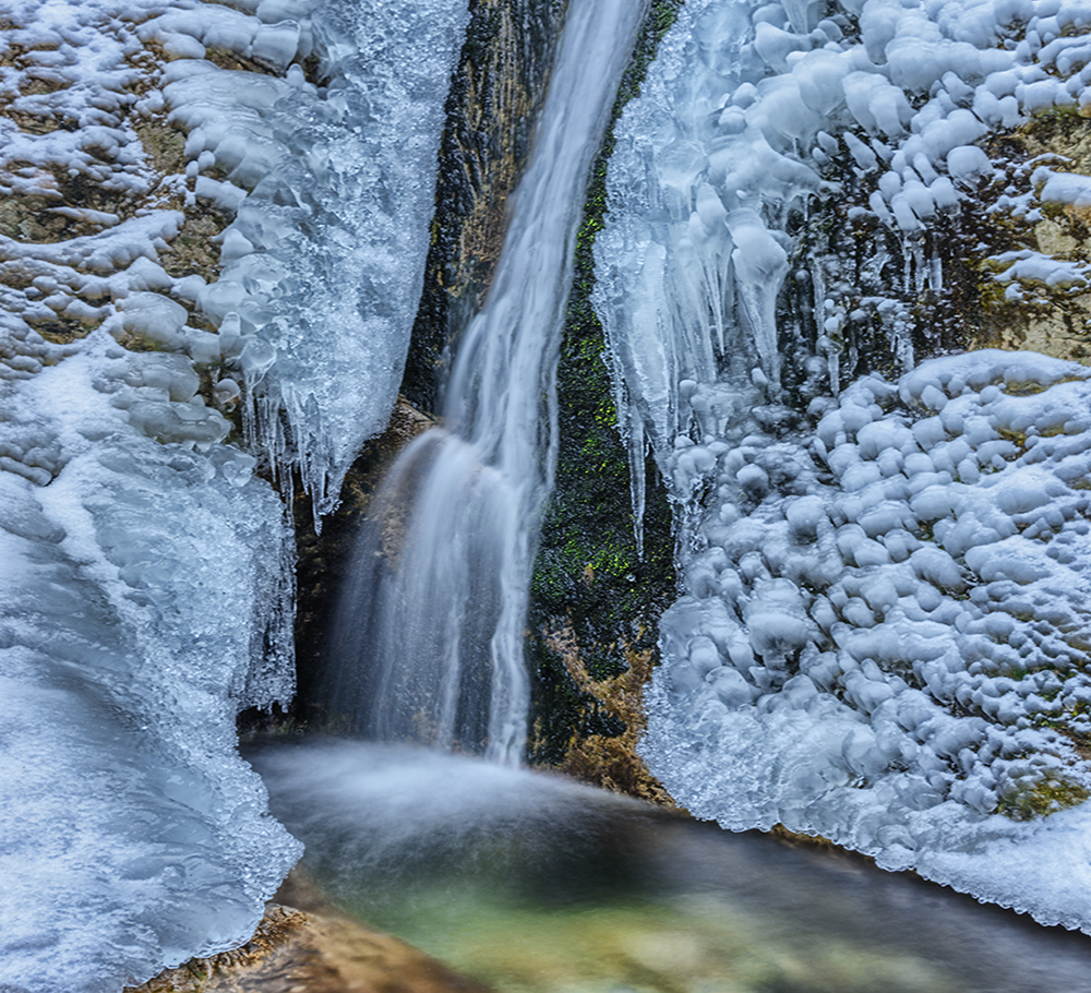 The quiet whisper of the winter stream