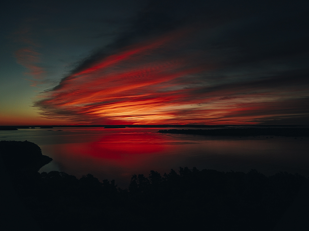 Sunrise over Littlejohn Island