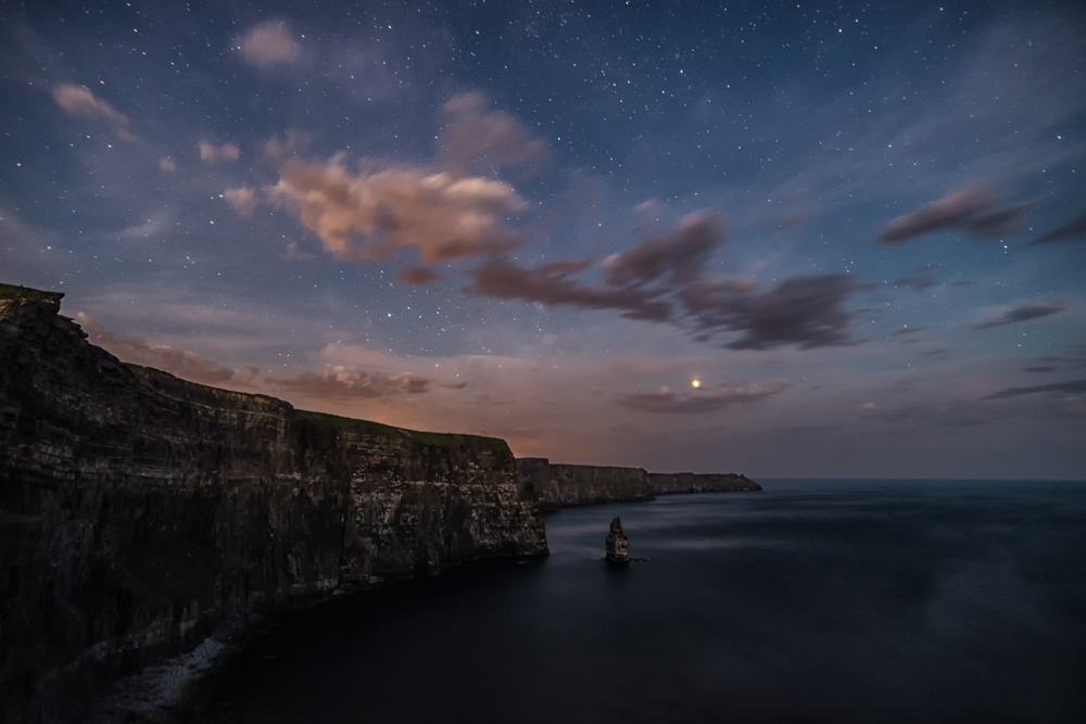 Cliffs of Moher during the night
