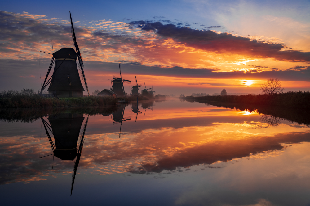 Windmills at Kinderdijk, Holland