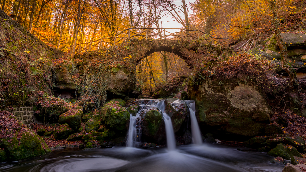 A waterfall at fall