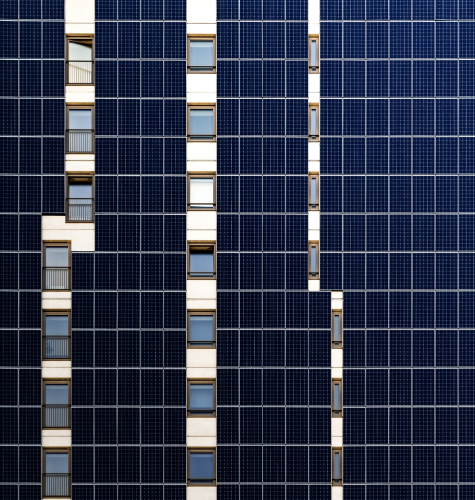 Vertical solar panels