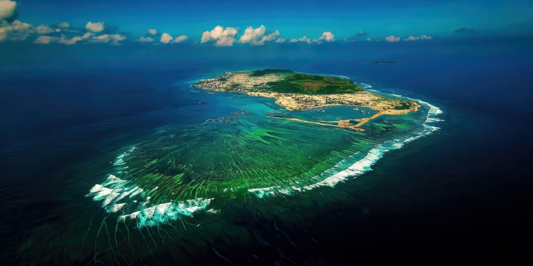 Panorama of the coral reefs - Ly Son island
