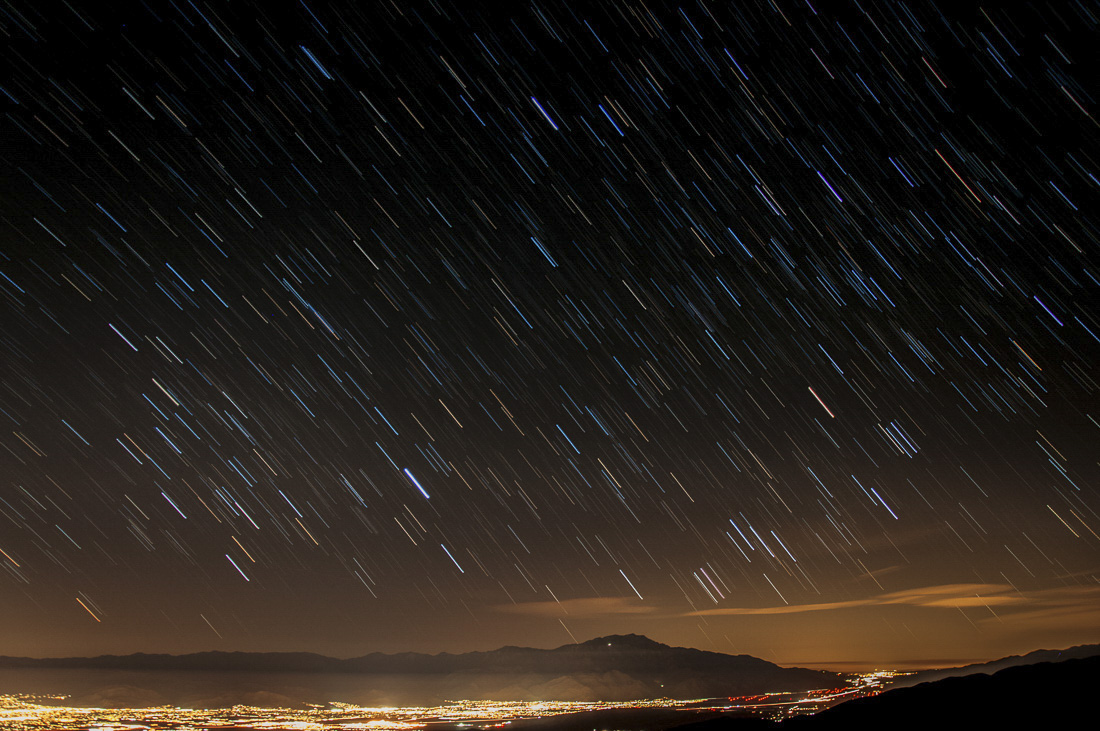 Star Trails Over Palm Springs