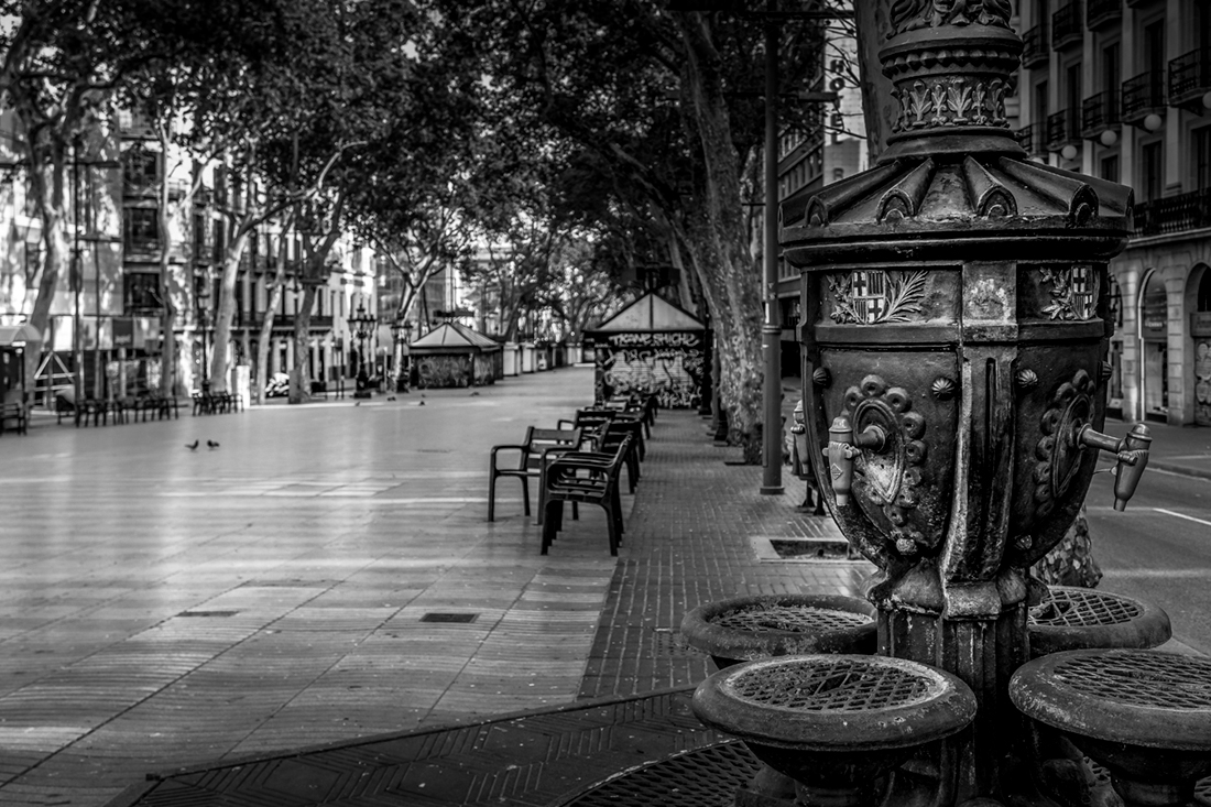 Barcelona without people
