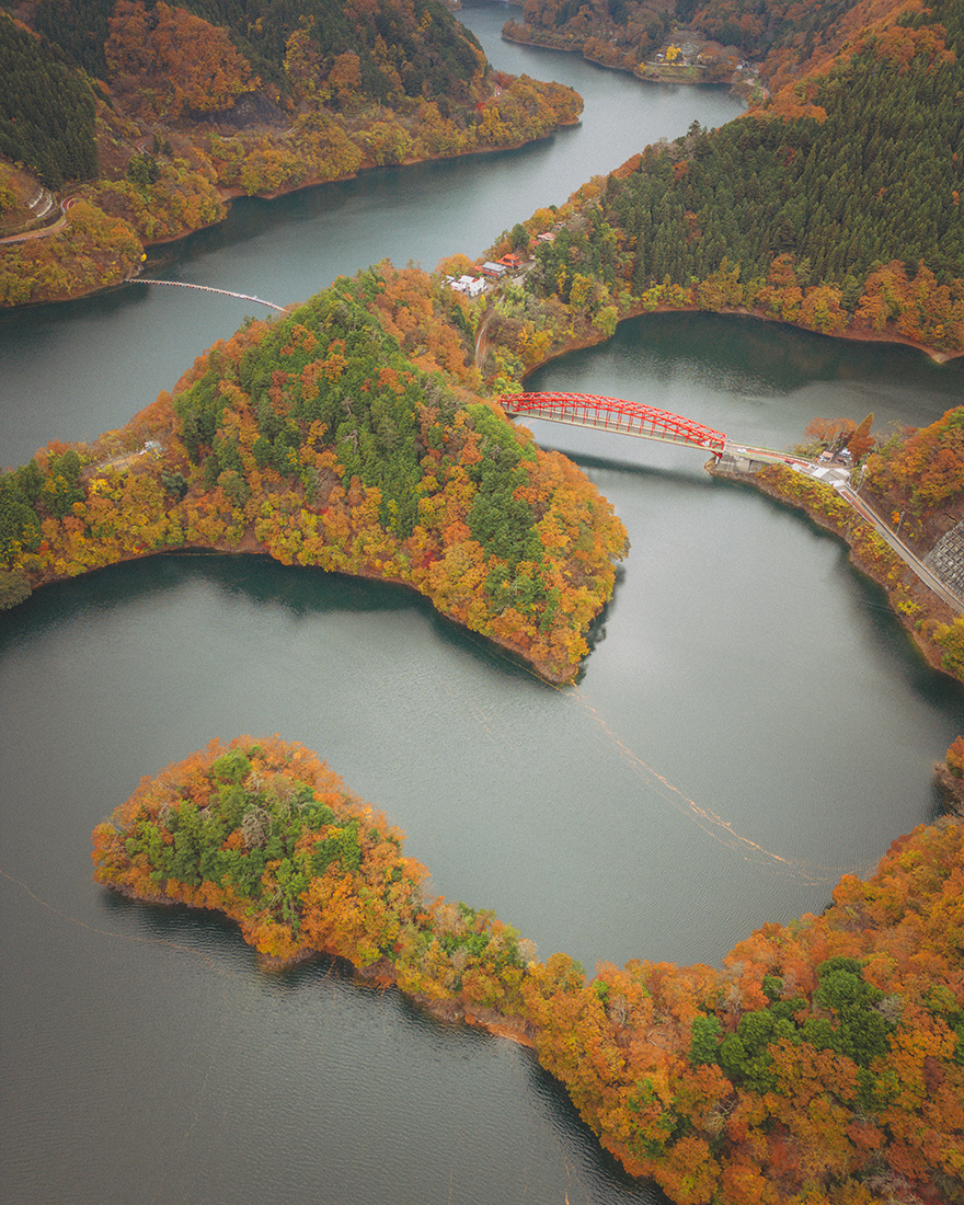 Aerial Japan during Fall