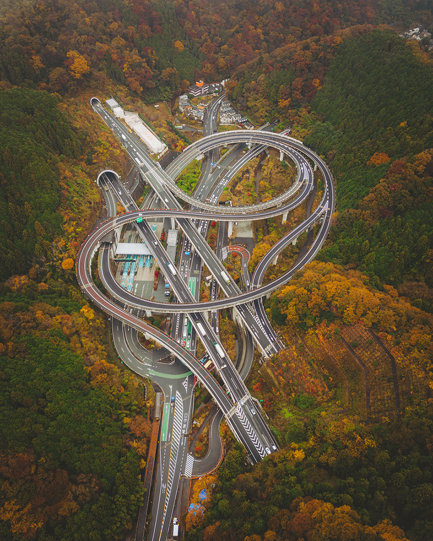 Aerial Japan during Fall