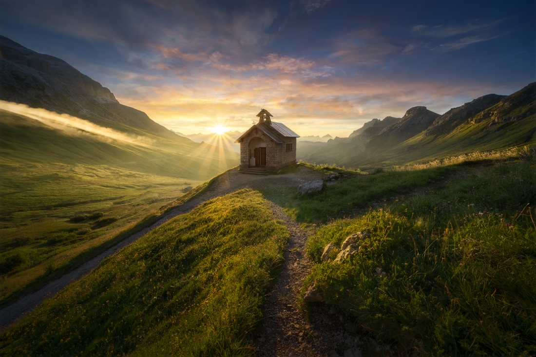 Sunset at Dolomites (Italy)