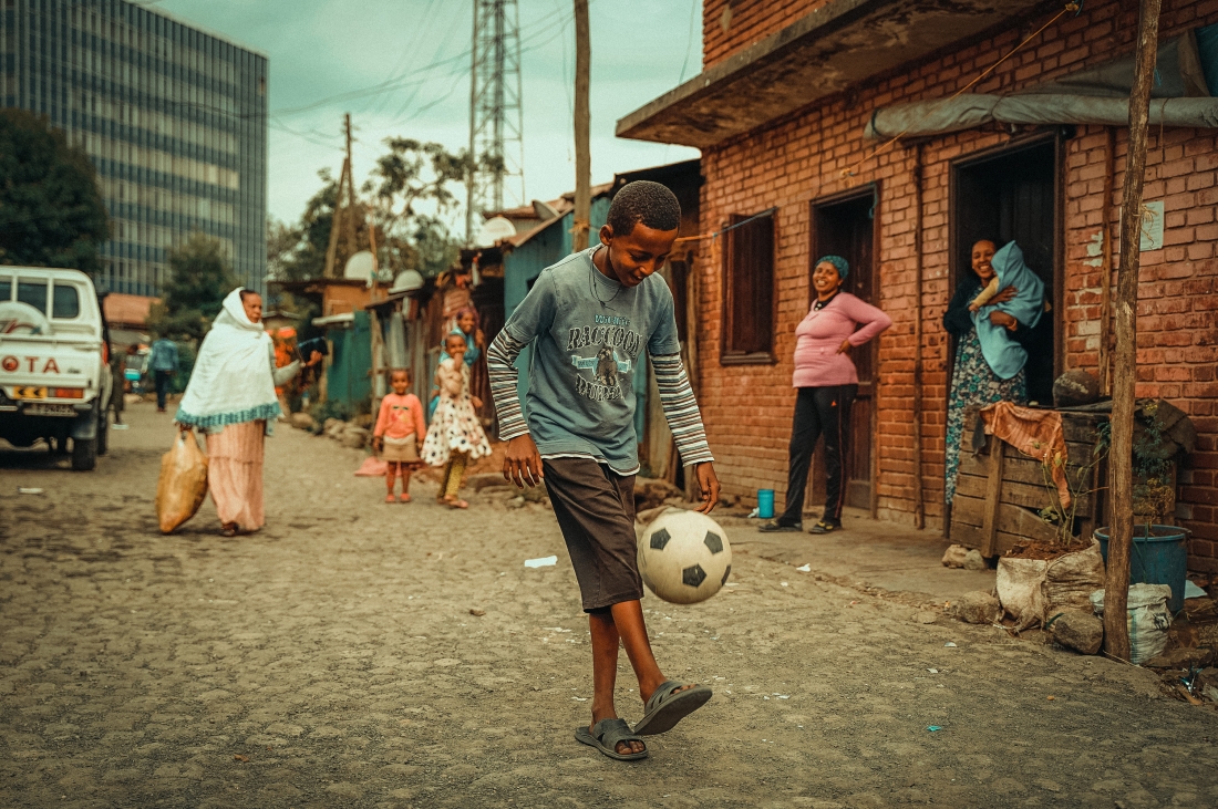 People on the street of Addis Ababa