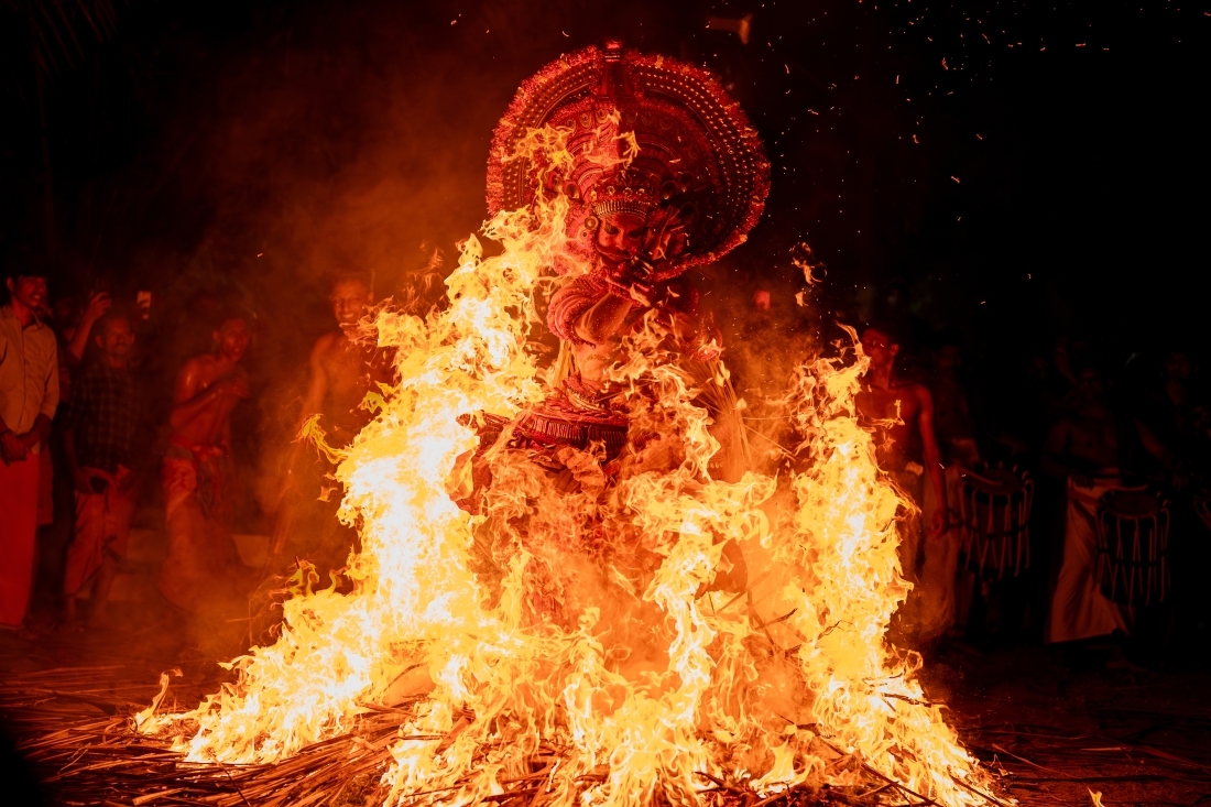 The Fiery Elegance of Kandanar Kelan Theyyam