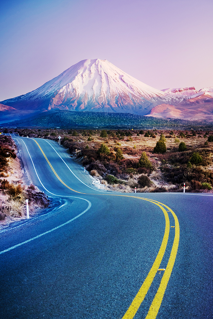 Sunrise at Desert Road, New Zealand