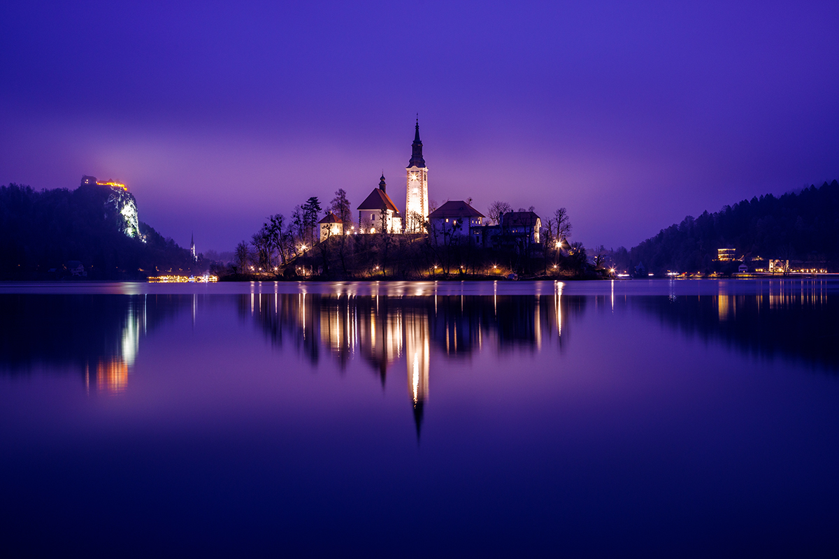 Twilight at Lake Bled