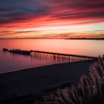 Sunset, Seacliff Pier