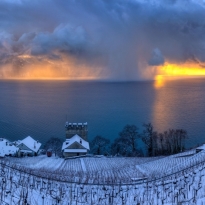Panoramic photo of Switzerland