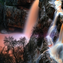 Waterfall in pink