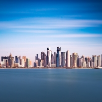 Doha Skyline in Color