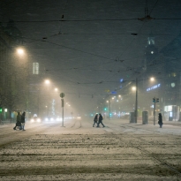 Snowstorm in Helsinki