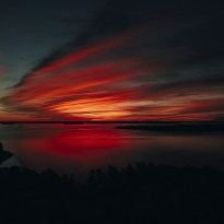 Sunrise over Littlejohn Island