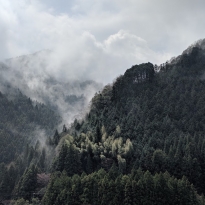 Fog Lifting out of Iya Valley
