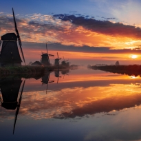 Windmills at Kinderdijk, Holland