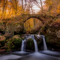 A waterfall at fall