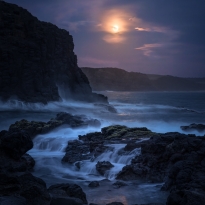 Moonrise over Cape Schanck