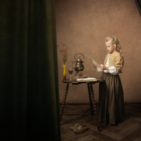Portrait of a Girl reading a letter