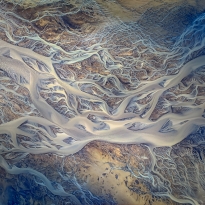 icelandic wild rivers from above